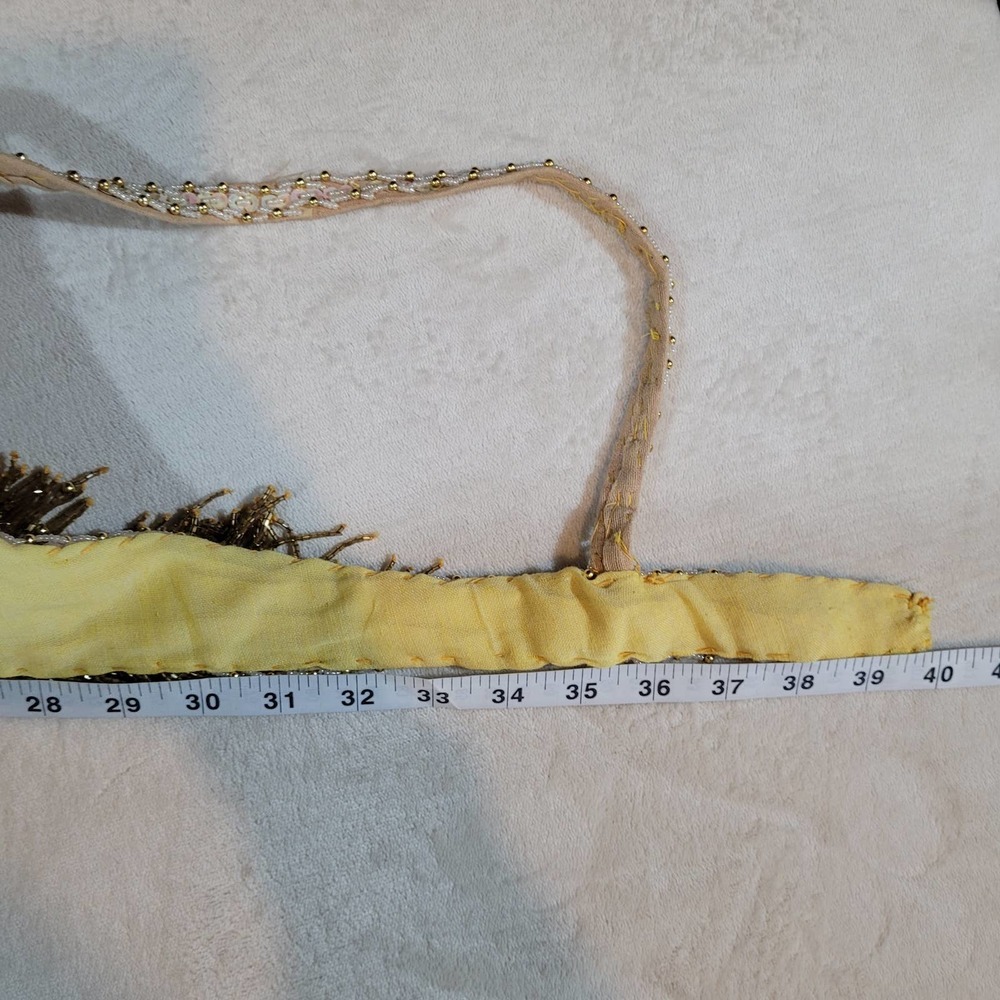 Vintage Gold / Cream Fringe Showgirl Set - Picture 7 of 12